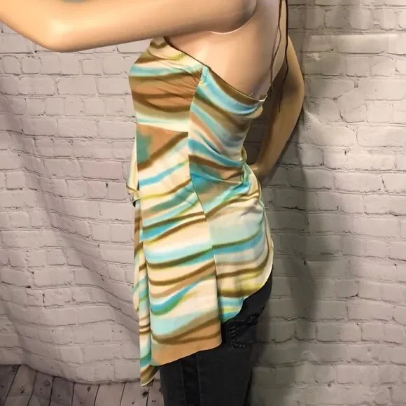 Janette Vintage 1990s Y2K Beachy Sleeveless Top Or Swim Cover Up Medium - Picture 5 of 8